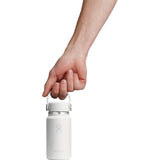 Hydro Flask® 6.7 oz Micro Hydro Mini Bottle with Removable FlexClip™ — White (WH) — blank product view — 5