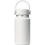 Hydro Flask® 6.7 oz Micro Hydro Mini Bottle with Removable FlexClip™ — White (WH) — decorated front view — 3