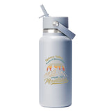 Hydro Flask® Wide Mouth With  Flex Straw Cap 32oz — Surf — decorated product view — 2