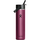 Hydro Flask® 24 oz Lightweight Flex Straw Bottle — Garnet Red — blank back view — 9