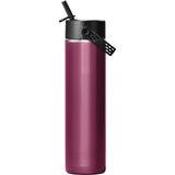 Hydro Flask® 24 oz Lightweight Flex Straw Bottle — Garnet Red — blank front view — 3