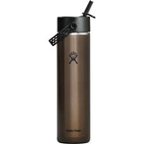 Hydro Flask® 24 oz Lightweight Flex Straw Bottle — Obsidian — blank back view — 14