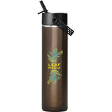 Hydro Flask® 24 oz Lightweight Flex Straw Bottle — Obsidian — decorated front view — 11