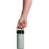 Hydro Flask® Wide Mouth 16 oz Bottle with Flex Sip Lid™ — Agave (AGVE) — blank back view — 9