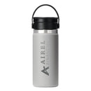 Hydro Flask® Wide Mouth 16 oz Bottle with Flex Sip Lid™ — Birch (BI) — decorated front view