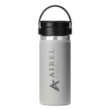 Hydro Flask® Wide Mouth 16 oz Bottle with Flex Sip Lid™ — Birch (BI) — decorated front view — 12