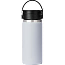 Hydro Flask® Wide Mouth 16 oz Bottle with Flex Sip Lid™ — White (WH) — blank front view