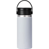 Hydro Flask® Wide Mouth 16 oz Bottle with Flex Sip Lid™ — White (WH) — blank front view — 3