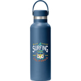 Hydro Flask® Standard Mouth With Flex Cap 21oz — Harbor Blue — decorated product view — 2