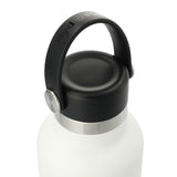 Hydro Flask® Standard Mouth With Flex Cap 21oz — White (WH) — blank right angle — 11