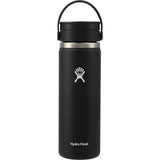 Hydro Flask® Wide Mouth With Flex Sip Lid™ 20oz — Black (BK) — blank back view — 30