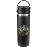 Hydro Flask® Wide Mouth With Flex Sip Lid™ 20oz — Black (BK) — decorated front view — 27