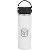 Hydro Flask® Wide Mouth With Flex Sip Lid™ 20oz — White (WH) — decorated front view — 4