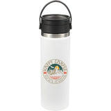 Hydro Flask® Wide Mouth With Flex Sip Lid™ 20oz — White (WH) — decorated front view — 5