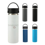 Hydro Flask® Wide Mouth With Flex Sip Lid™ 20oz — White (WH) — decorated front view — 3