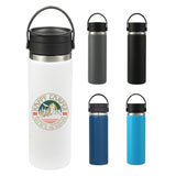 Hydro Flask® Wide Mouth With Flex Sip Lid™ 20oz — White (WH) — decorated front view — 15