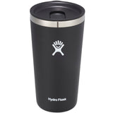 Hydro Flask® All Around™ Tumbler 20oz — Black (BK) — blank back view — 20