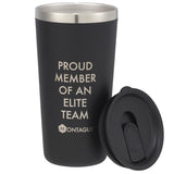 Hydro Flask® All Around™ Tumbler 20oz — Black (BK) — decorated front view — 15