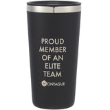 Hydro Flask® All Around™ Tumbler 20oz — Black (BK) — decorated front view — 16