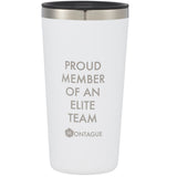 Hydro Flask® All Around™ Tumbler 20oz — White (WH) — decorated front view — 3