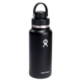 Hydro Flask® Wide Mouth 32oz Bottle with Flex Chug Cap — Black (BK) — blank right angle — 20