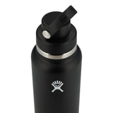Hydro Flask® Wide Mouth 32oz Bottle with Flex Chug Cap — Black (BK) — blank product view — 15
