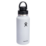 Hydro Flask® Wide Mouth 32oz Bottle with Flex Chug Cap — White (WH) — blank right angle — 10