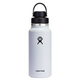 Hydro Flask® Wide Mouth 32oz Bottle with Flex Chug Cap — White (WH) — blank front view — 7