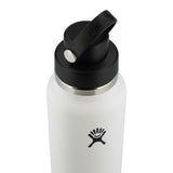Hydro Flask® Wide Mouth 32oz Bottle with Flex Chug Cap — White (WH) — blank product view — 5