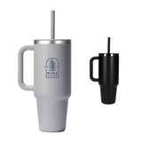 Hydro Flask® All Around™ Travel Tumbler 40oz with Straw — Birch (BI) — decorated front view — 18