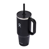 Hydro Flask® All Around™ Travel Tumbler 40oz with Straw — Black (BK) — blank left angle — 17