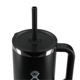 Hydro Flask® All Around™ Travel Tumbler 40oz with Straw — Black (BK) — blank product view — 8