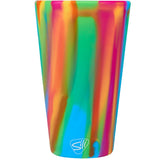 Silipint Original Silicone Pint Glass 16oz — TIE-DYE (TIDY) — blank back view — 12