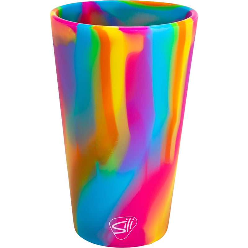 Silipint Original Silicone Pint Glass 16oz — TIE-DYE (TIDY) — blank front view