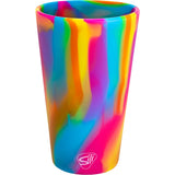 Silipint Original Silicone Pint Glass 16oz — TIE-DYE (TIDY) — blank front view — 3