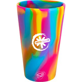 Silipint Original Silicone Pint Glass 16oz — TIE-DYE (TIDY) — decorated front view — 2