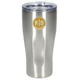 Victor Recycled Vacuum Insulated Tumbler 20oz — Silver (SL) — decorated front view — 11