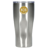 Victor Recycled Vacuum Insulated Tumbler 20oz — Silver (SL) — decorated front view — 12