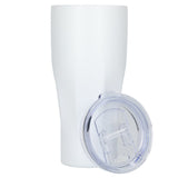 Victor Recycled Vacuum Insulated Tumbler 20oz — White (WH) — blank front view — 7