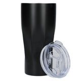 Mega Victor Recycled Vacuum Insulated Tumbler 30oz — Black (BK) — blank front view — 17