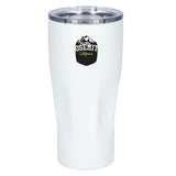 Mega Victor Recycled Vacuum Insulated Tumbler 30oz — White (WH) — decorated front view — 3