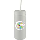 Sol Tonal Recycled Skinny Tumbler 20oz — Fog — decorated front view
