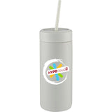 Sol Tonal Recycled Skinny Tumbler 20oz — Fog — decorated front view — 6