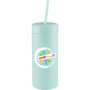 Sol Tonal Recycled Skinny Tumbler 20oz — Seaglass — decorated front view