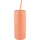 Sol Tonal Recycled Skinny Tumbler 20oz — Peach — blank front view