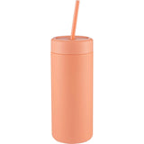 Sol Tonal Recycled Skinny Tumbler 20oz — Peach — blank front view — 5
