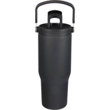 Carnival Recycled Sip Or Swig Tumbler 30oz — Black (BK) — blank front view — 21