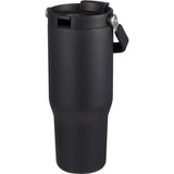 Carnival Recycled Sip Or Swig Tumbler 30oz — Black (BK) — blank front view — 20