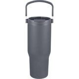 Carnival Recycled Sip Or Swig Tumbler 30oz — Gray (GY) — blank front view — 28