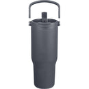 Carnival Recycled Sip Or Swig Tumbler 30oz — Gray (GY) — blank front view